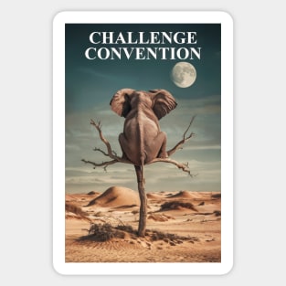 Surreal Elephant: Challenge Convention Sticker